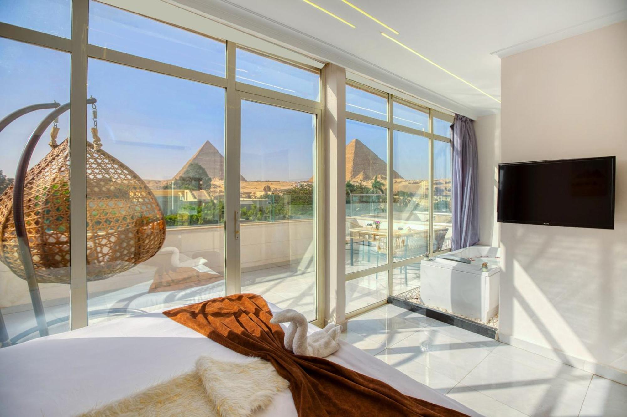 Tree Lounge Pyramids View Inn , Sphinx Giza Kafret el-Gabal エクステリア 写真